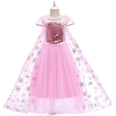 China TV&Movie Elsa Anna Princess Dress Cosplay Birthday Party Fancy Washable Girls For Kids Clothing for sale