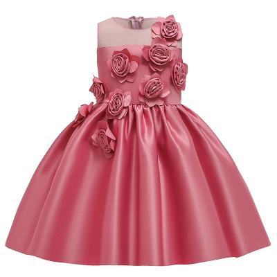 China Washable Popular Toddlers Infants and Kids Clothes Short Flower Girl Party Dress for sale