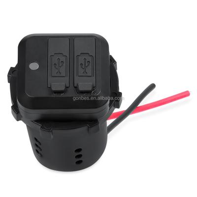 China Car Input 6v 12v 38v Dual Plug Power Adapter USB Vehicles Car Charger for sale