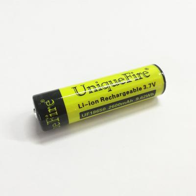 China Home Appliances Uniquefire 2600mAh 18650 Li-ion Rechargeable Battery for sale