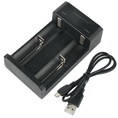 China Charge for micro usb 18650 26650 universal dual slot lithium ion battery 16340 Li-ion battery charger for sale