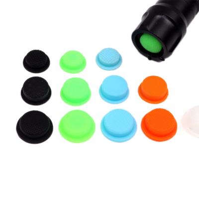 China 16mm x 8mm Silicone Tailcaps Green Glow Flashlight Silicone Boot Switch Soft Cap 20X In Dark Buttons for sale