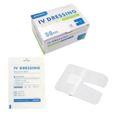 China CE Nonwoven ISO Approved 6*8cm Medical Chronic Treatment IV Cannula Coiled Nonwoven Medical Dressing for sale