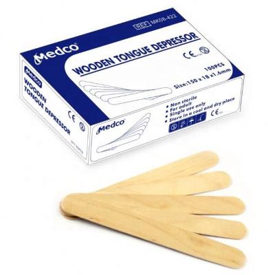 China Well polished high quality sterile medical disposable wooden spatula for sale