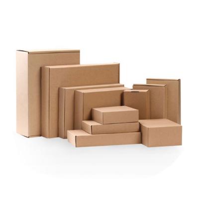 China Recycled Materials Factory Produce Recycled Brown Corrugated Kraft Paper Packing Boxes With Logo Printing for sale