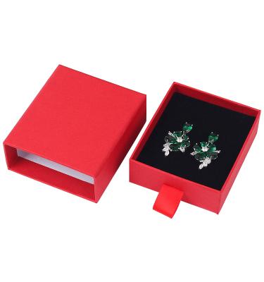 China Recycled Materials Wholesale Custom Recycled Cardboard Paper Color Earring Boxes And Packaging With Ribbon for sale