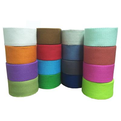 China Sustainable High Quality Strong 38mm / 40mm Cotton Polyester Webbing Tape For Bags Loop Handle for sale