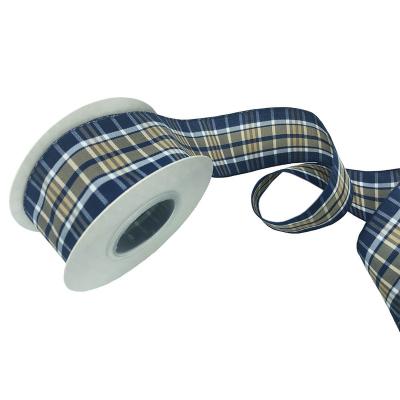 China Plaid Satin Ribbons Newly Roll Gifts Bands Elastic Webbing Multiple Options Plaid Satin Ribbons With Sublimation Printed for sale