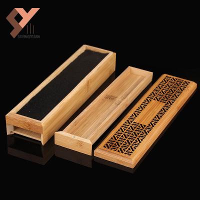 China Hand made hot sale raw sandalwood incense sticks agarbatti sbamboo box supplier for sale