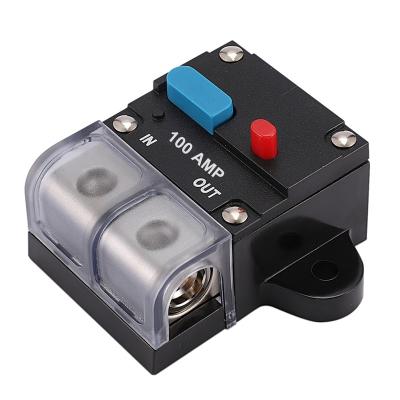 China Boat Marine RV Car Automatic Circuit Breaker 100a Reset Replace Fuse Self-recovery Block dc 12v Car Audio Circuit Breaker for sale