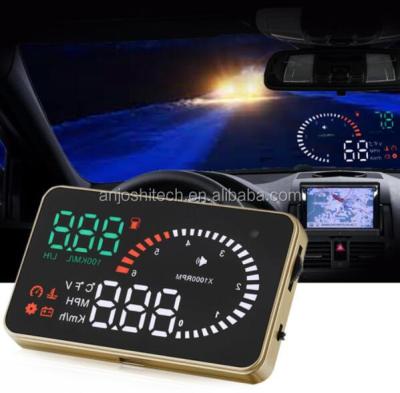 China Screen Sharing X6 3inch OBD2 HUD Head Up Display Speedometer MPH/KMH OverSpeed/Temp Warning for sale