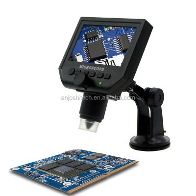 China Industrial Inspection and so on 1-600X Digital Microscope Aluminum Alloy Stand 4.3 Inches HD LCD Video Soldering Microscope PCB Phone Repair Microscope for sale