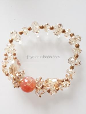 China Crystal Fashion Austria Crystal Natural Agate Beaded Bracelet for sale