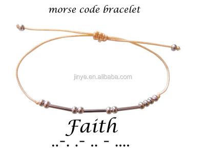 China No Faith Morse Code Bohemian Bracelet for sale