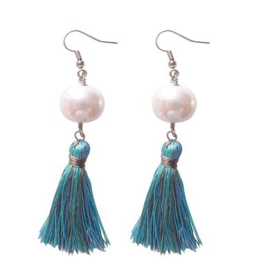 China BOHEMIA Sundysh Pearl Tassel Earring Bohemian Beaded Tassel Earrings For Women for sale