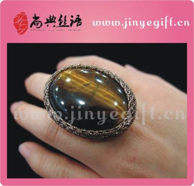 China Fine Gemstone Rings Jewelry Wholesale Handmade Costume Big Stone Ring Istanbul Jewelry for sale