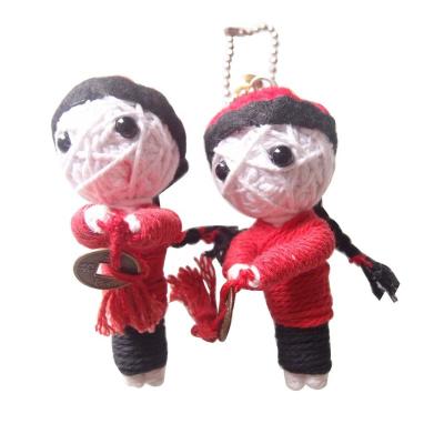 China DIY TOY Sundysh Handmade Voodoo Doll, Good Lucky Strip Voodoo Doll Toy Key Chain for sale