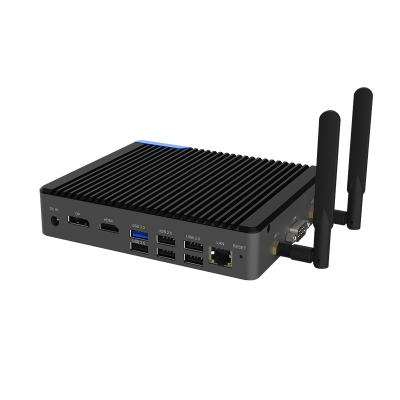 China For Business Mini Box PC 4GB 64GB 128GB RAM COM Intel Elkhart Lake J6412 CPU Embedded Small Computer 12V Industrial Fanless Mini PC for sale