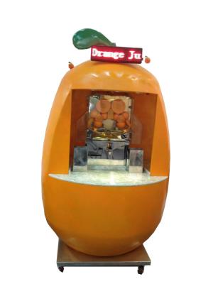 China 4 Räder kommerzielle orange Juicer-Fiberglas-Struktur für bewegliche Saft-Stange Zummo zu verkaufen