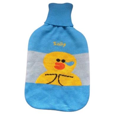 China Durable customized rubber bag soft and cheap hand hot hot water bottles with knitted cover for sale