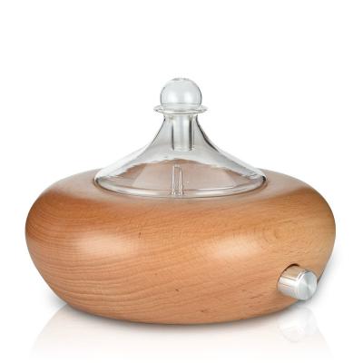 China 150ml Household Essential Oil Diffuser Glass Waterless Wood For Home Office Nebulizer Aromatherapy Diffuser for sale