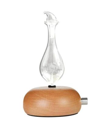 China Hotel Nebulizer Diffuser Wooden Glass Aromatherapy Essential Oil Diffusers for sale