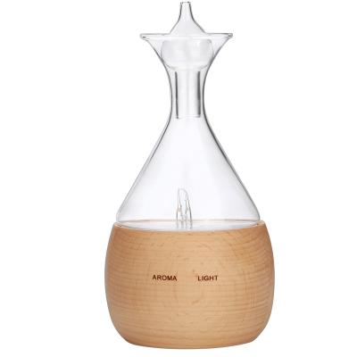 China 50ml Household Essential Oils Diffuser Nebulizer Diffuser Wooden Glass Nebulizing Pure Aromatherapy For Home/Office/SPARoom/yoga for sale