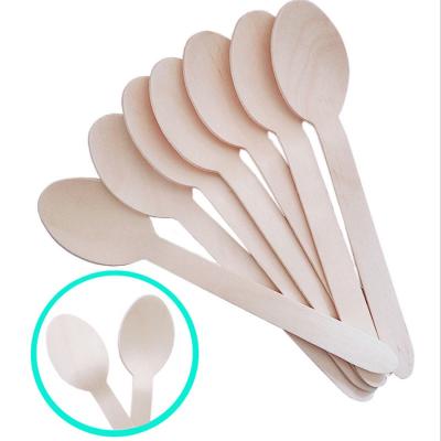 China Customized Disposable Wooden Small Tea Spoon Wooden Spoon Disposable Wooden Spoon for sale