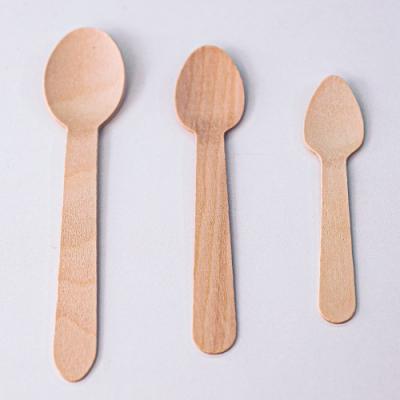 China China Factory Disposable Eco-Friendly Natural Birch Wooden Spoon Eco-Friendly Wooden Spoon for sale