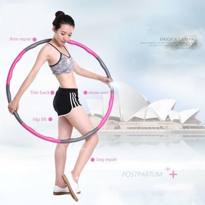 China Foam Adult Fitness Equipment Stainless Steel Foam Polynesian Dance Bodybuilding Weight Detachable Ring Hoops for sale