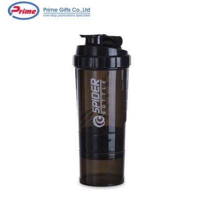 China Sustainable Custom Logo BPA Free Plastic 500ml Protein Shaker Bottle With Lid for sale