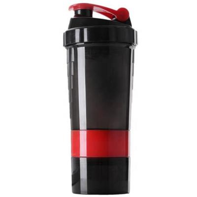 China 500ml Custom Plastic Protein Shaker Bottle Wholesale Viable Gym Fitness Shaker Bottle for sale