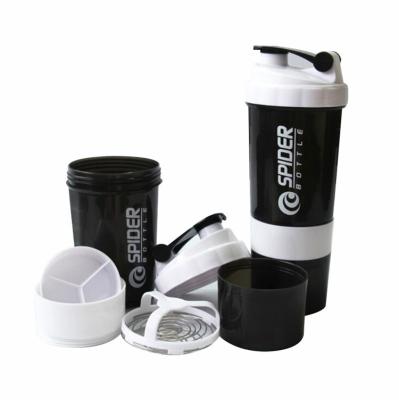 China Viable Wholesale Multifunctional Plastic Water Bottle 500ml Gym Protein Shaker Bottle For Sale for sale