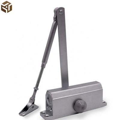 China Modern Door Closer 25-45kg Square Type Aluminium Alloy Adjustable Automatic Hydraulic Door Closer With Sliding Arm JDC-01 for sale