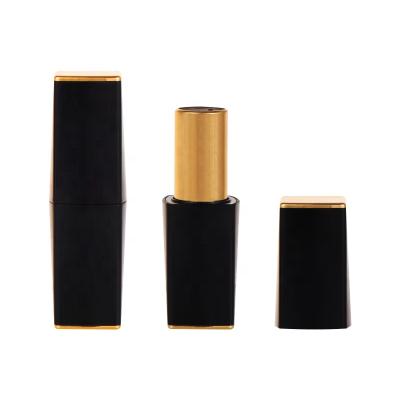 China Hot Selling Cosmetic 3g Matte Black Lipstick Tube Square Shape Liptint Bottle Empty Lipstick 3g Tube for sale