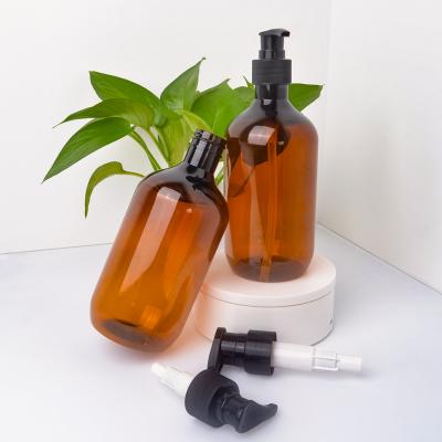 China Best Cosmetic Selling Custom Plastic Empty Shampoo And Container Bottle With Pump 16oz 500ml for sale