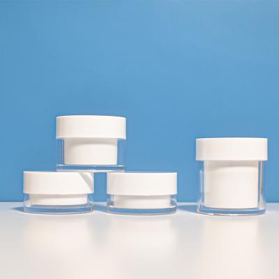 China White Clear Plastic Jar Lid 53mm Diameter Eco-Friendly Cream Plastic Jar Color Eye for sale