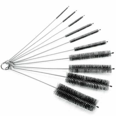 China 10Pcs Straw Cleaners Cleaning Brush Drinking Sustainable Nylon Pipe Cleaners Stainless Steel for sale