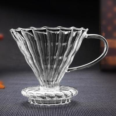 China New Sustainable Glass Styles Coffee Dripper With Stand Coffee Filter for sale