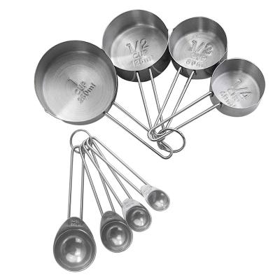 China Viable 8pcs Measuring Cups Dosers Sets Accessories Stainless Steel Pastry Tools Kitchen Coffee and Tea Tools for sale