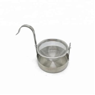 China Sustainable Novelty Stainless Steel Mesh Tea Infuser With Drip Tray for sale