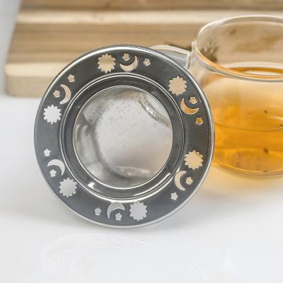 China High Quality Stocked Stainless Steel Tea Strainer Basket Shape Tea Infuser With Rim for sale