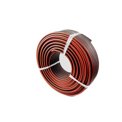 China XLPO solar cable with tinned copper core 2*4 square meters, multi-core flame retardant red black double parallel line, single pair for sale