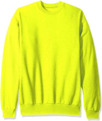 China Sustainable Safety Green Mens Cotton Fleece Pull Over Sweatshirt Custom Blank Crewneck Sweatshirt for sale