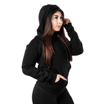 China Soft 50/50 Cotton Polyester Fleece Anti-Shrink Black Pullover Hoodies For Women XXXXL Jumper Hoodies for sale