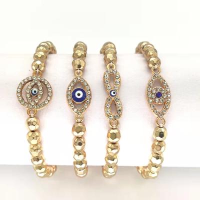 China Wholesale New Style KDB8355 Evil Eye Bracelet CLASSIC Gold Plated Adjustable Evil Eye Bracelet for sale