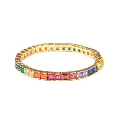 China KDB7467 Latest Wholesale Fashion CLASSIC Women Colorful Zircon Tennis Bracelet for sale