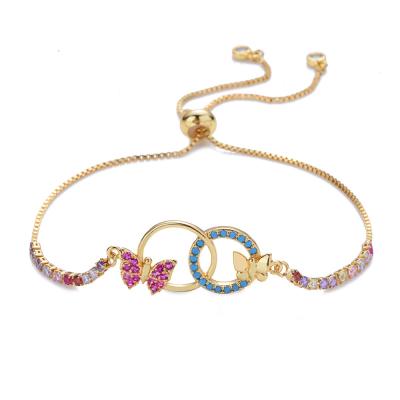 China KDB7296 Wholesale Fashion Women Luxury Zircon Butterfly Bracelet CLASSIC for sale