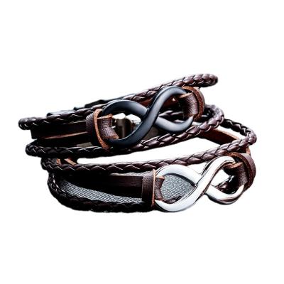 China Latest Wholesale KDB6681 Stainless Steel CLASSIC Charm Leather Bracelet for sale