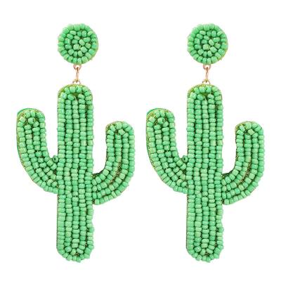 China High Quality Latest Fashion Cactus Earrings Seed Beads Earrings KDB8293 CLASSIC for sale